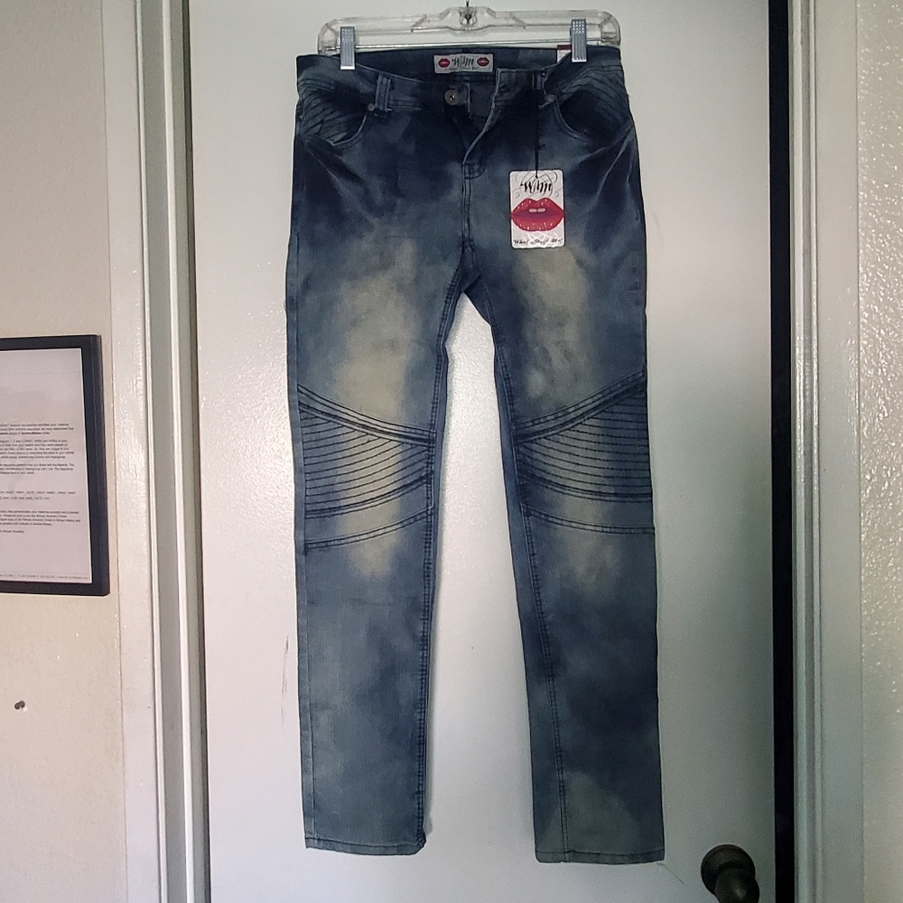 Women's Denim Jeans w/Asymmetrical Details - NWT